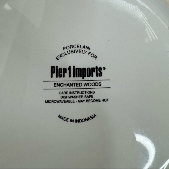 Set of 2 Pier 1 “Enchanted Woods “ Porcelain Plate and Mug. - Picture 4 of 4